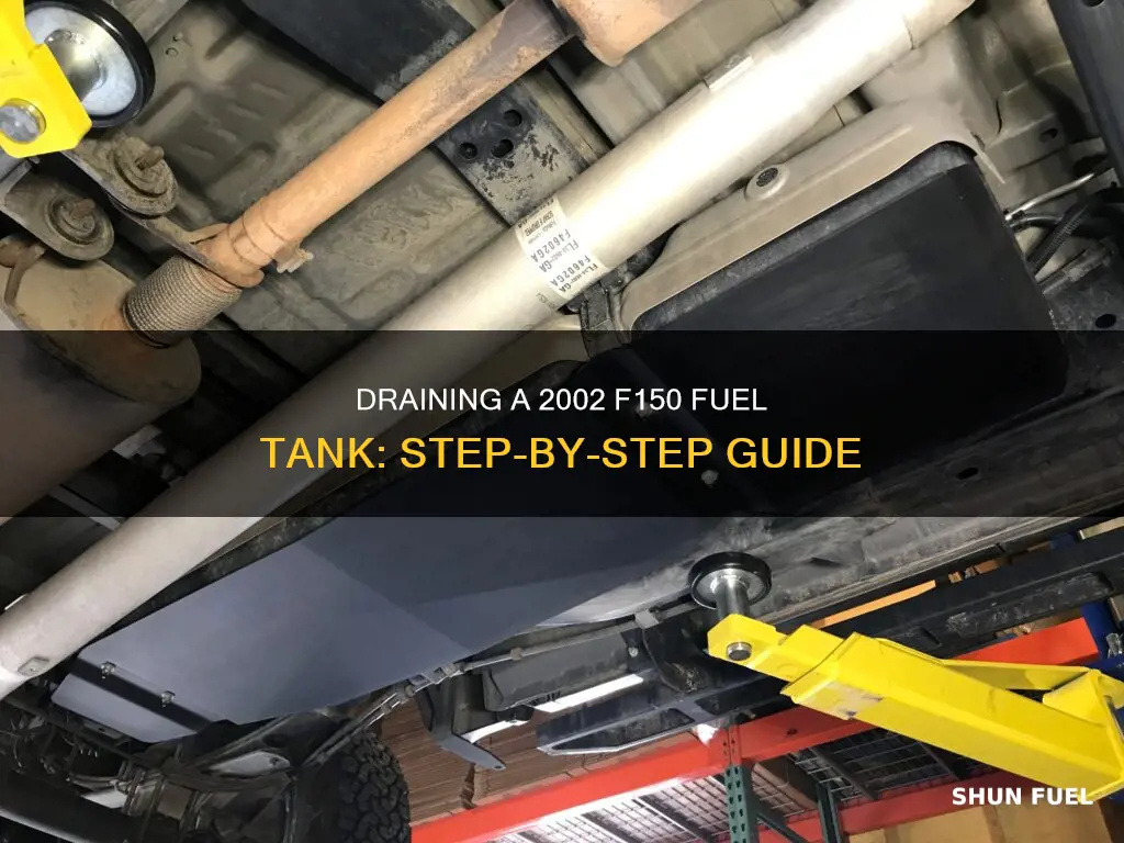 how to drain a fuel tank on a 2002 f150