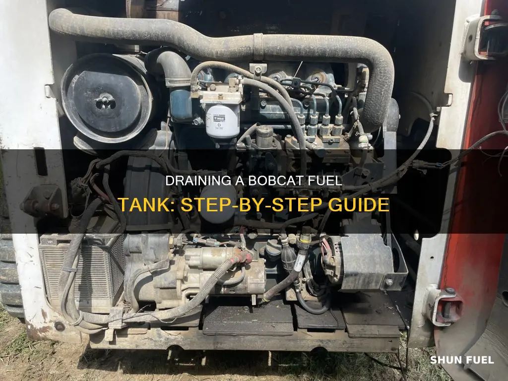 how to drain bobcat fuel tank