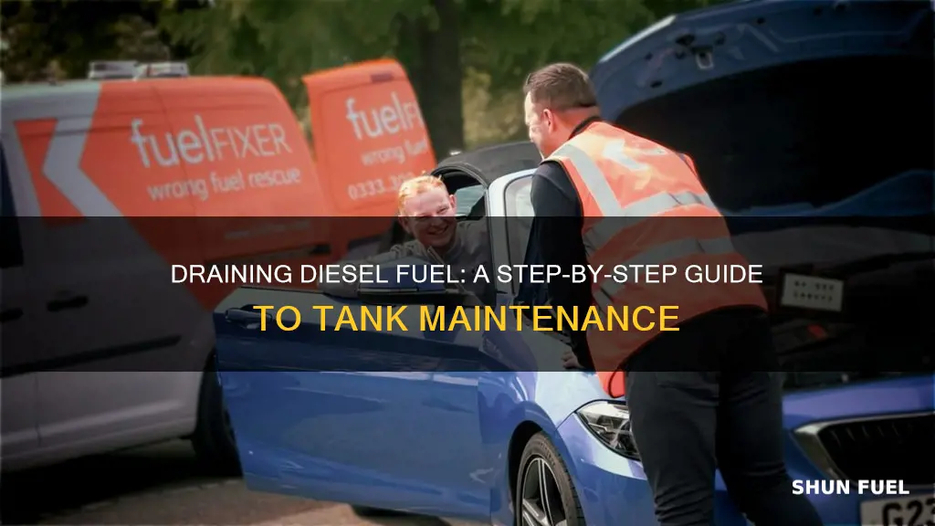 how to drain diesel fuel from gas tank