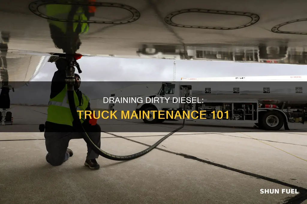 how to drain dirty diesel fuel from heavy duty truck