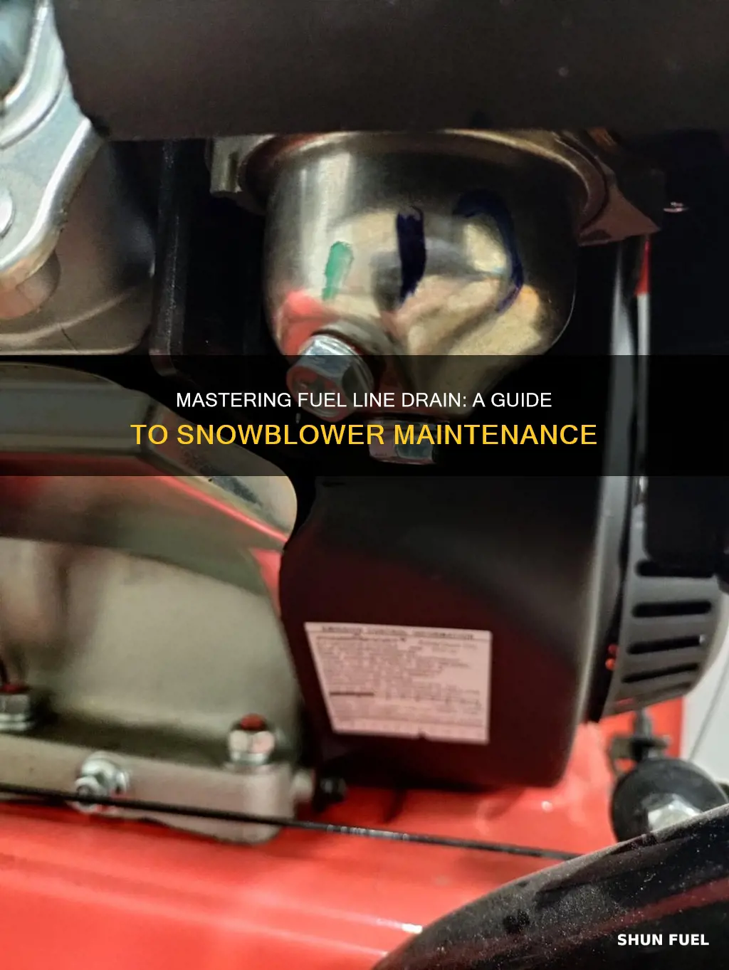 how to drain fuel line snowblower