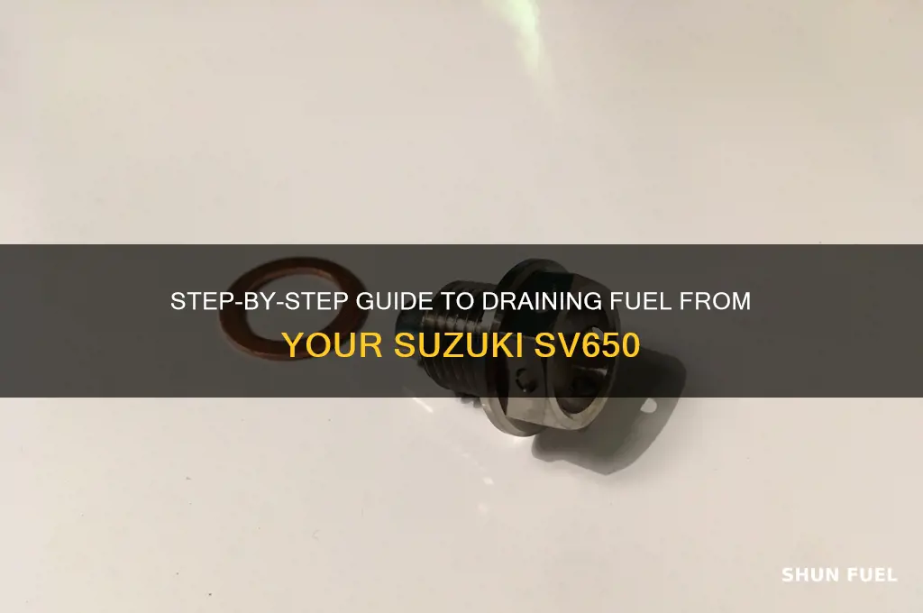 how to drain fuel sv650