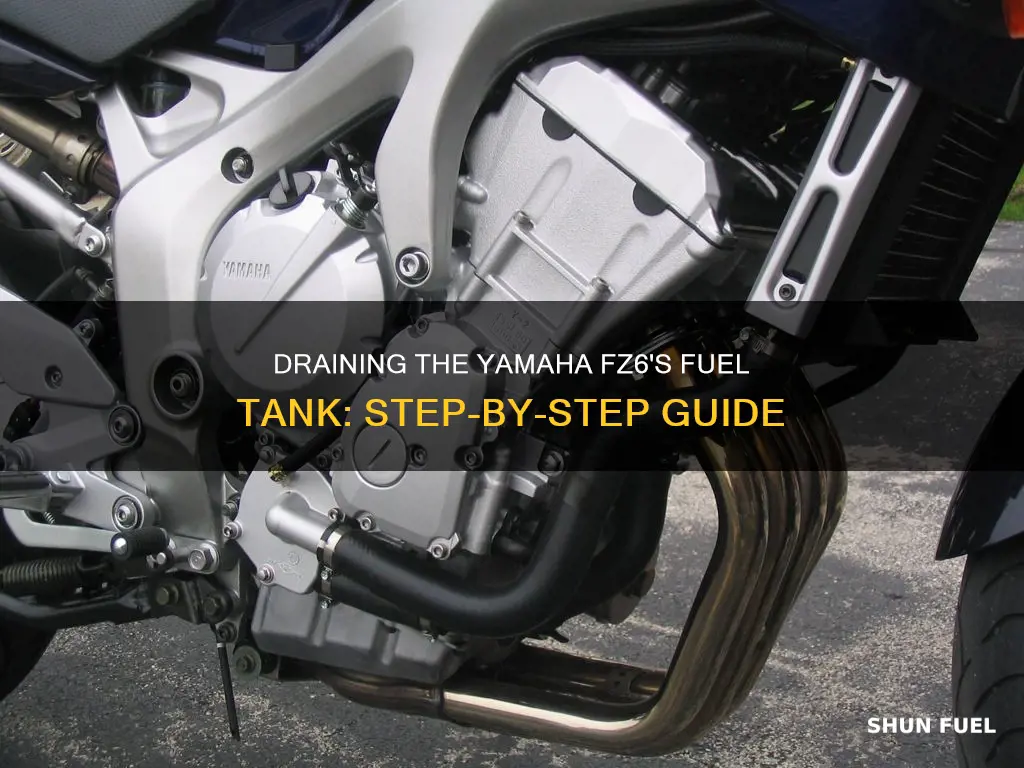 how to drain fuel tank 2009 yamaha fz6