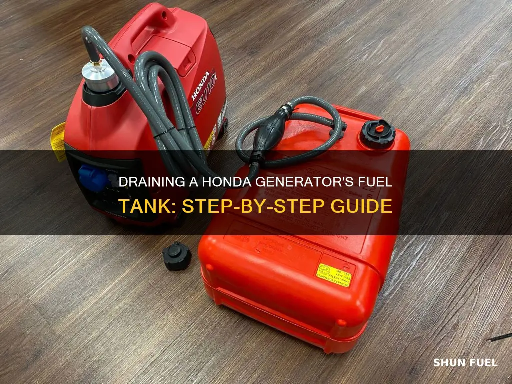 how to drain fuel tank honda generator