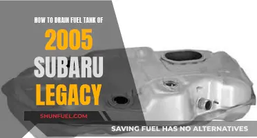 Draining the 2005 Subaru Legacy Fuel Tank: Step-by-Step Guide