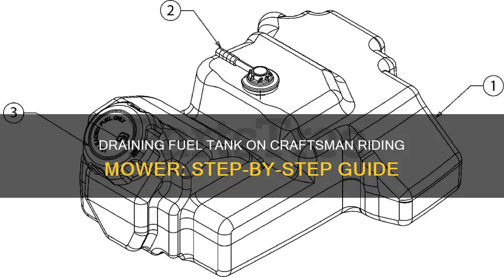 how to drain fuel tank on craftsman riding mower