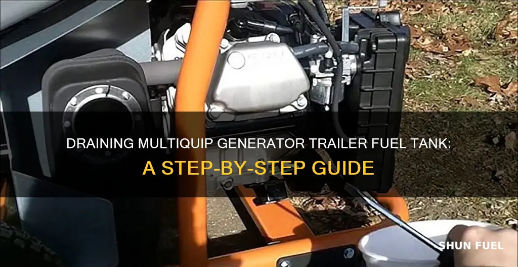 how to drain fuel tank on multiquip generator trailer