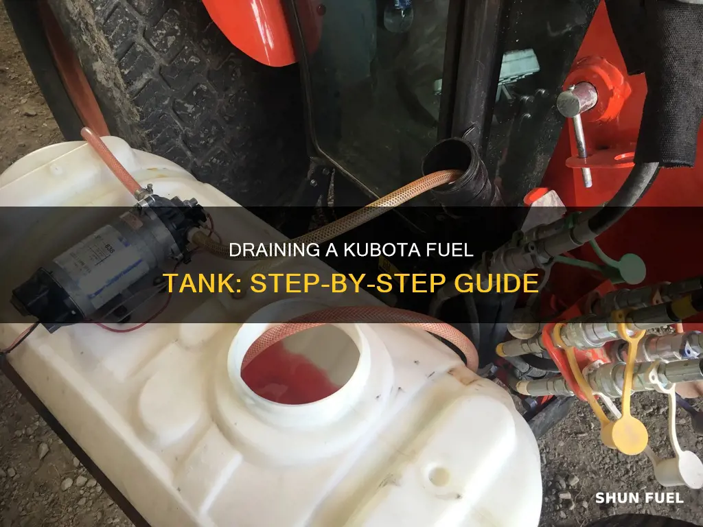 how to drain kubota fuel tank