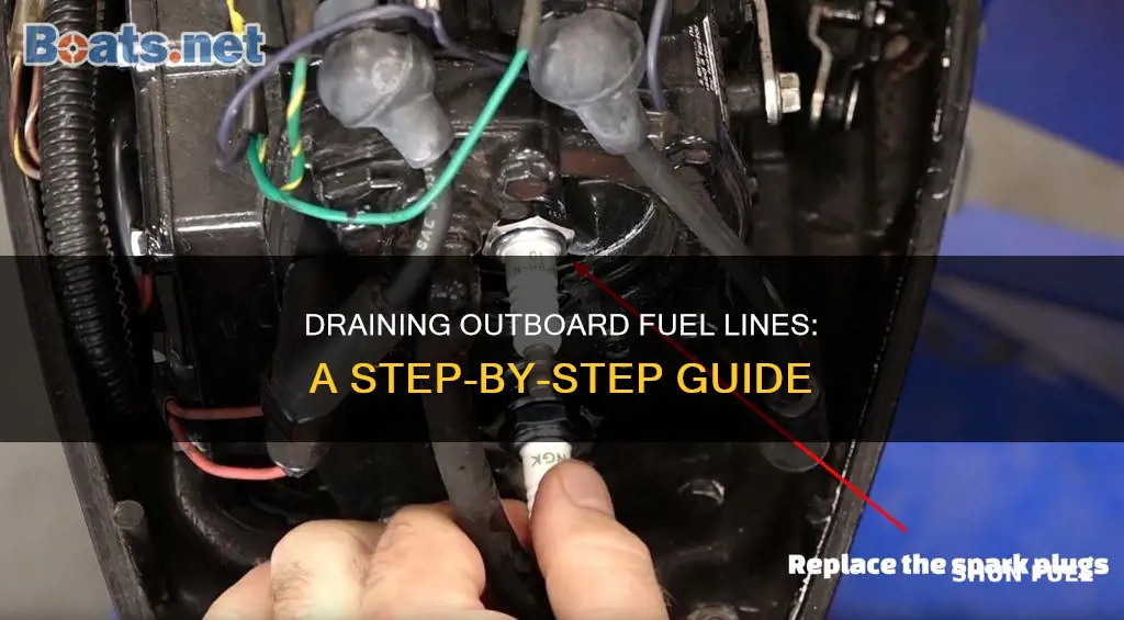 how to drain outboard fuel line