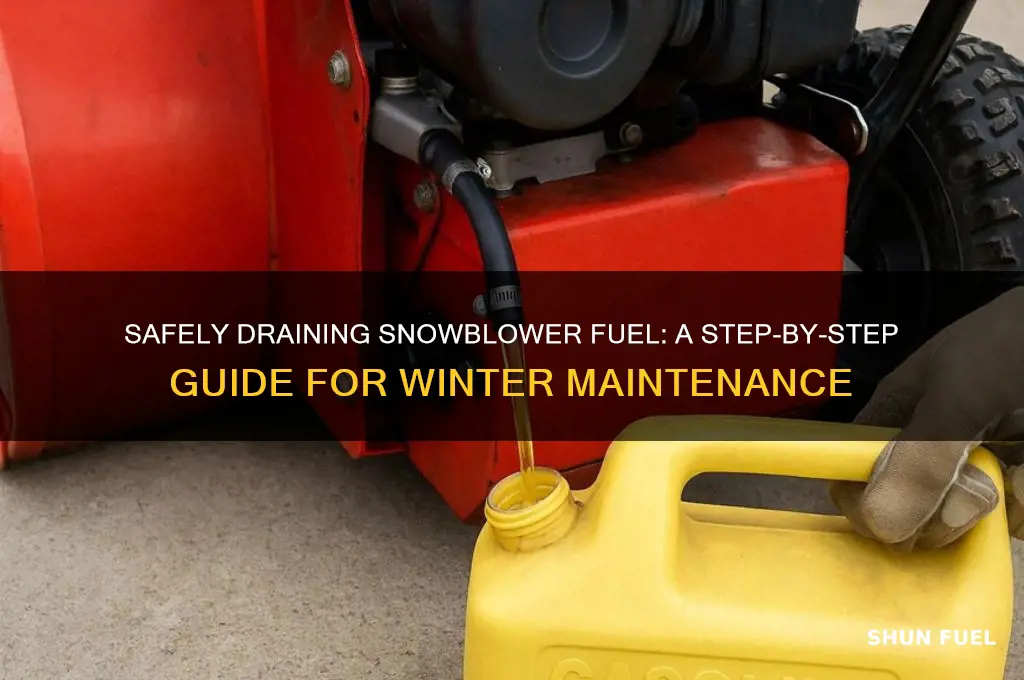 how to drain snowblower fuel