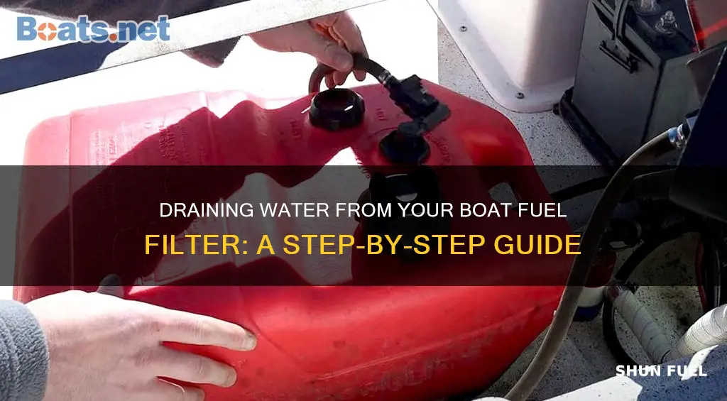 how to drain water from boat fuel filter