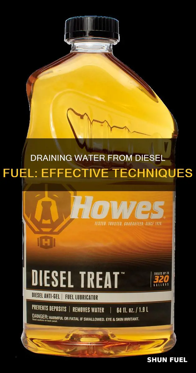 how to drain water from diesel fuel