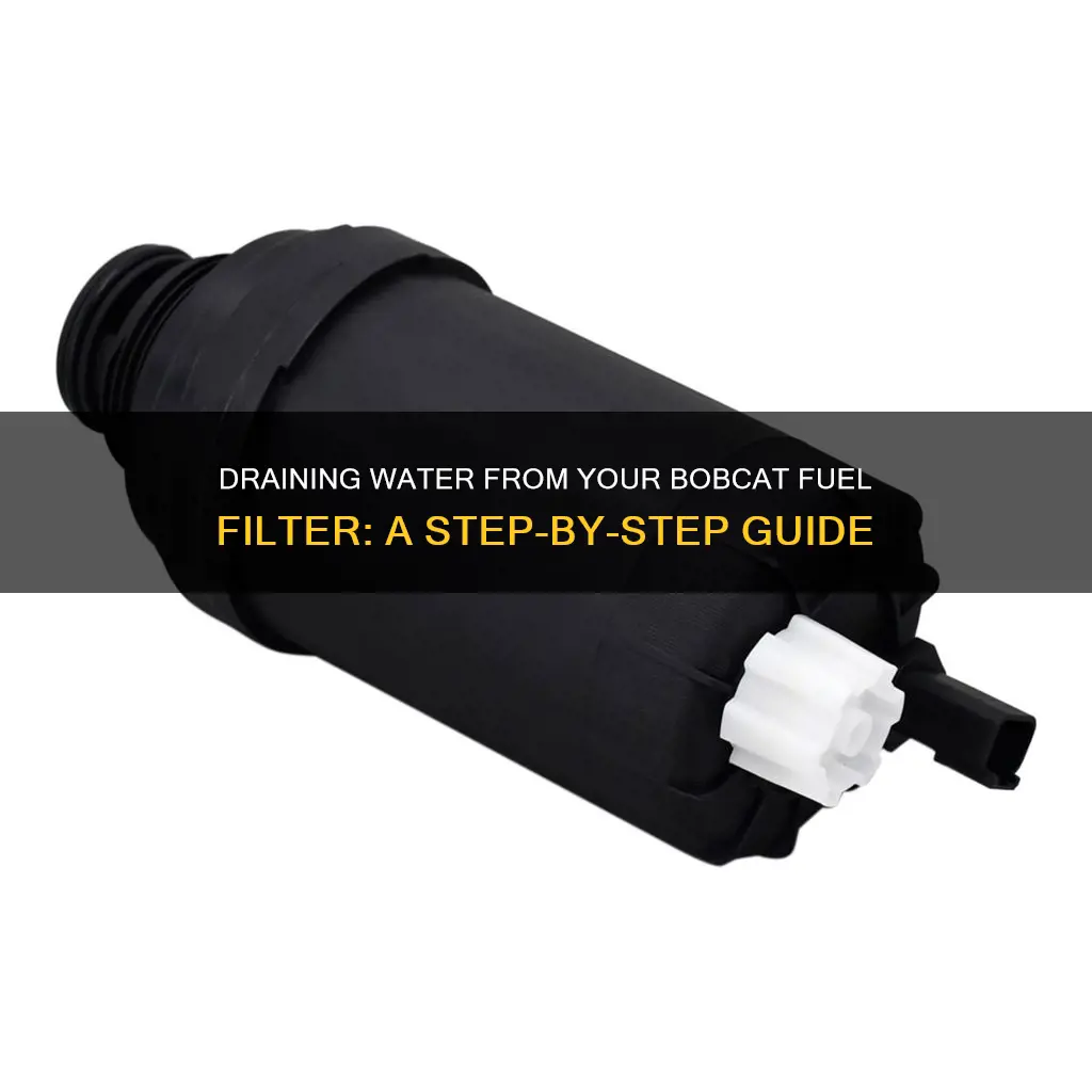 how to drain water from fuel filter bobcat