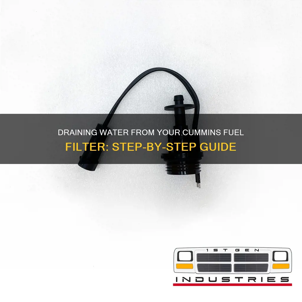 how to drain water from fuel filter cummins