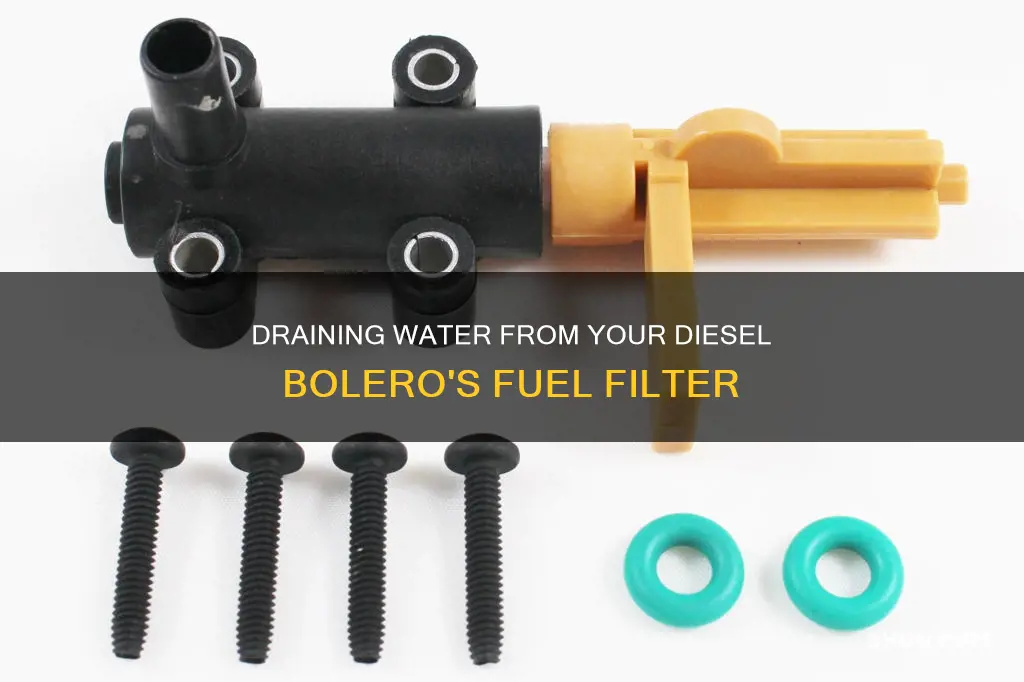 how to drain water from fuel filter diesel bolero