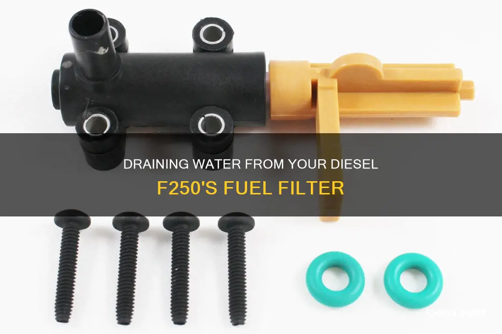 how to drain water from fuel filter diesel f250