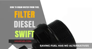 Draining Water from Your Diesel Swift's Fuel Filter