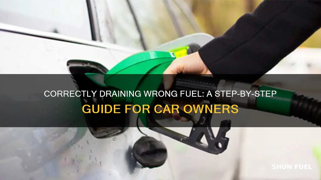 how to drain wrong fuel from car