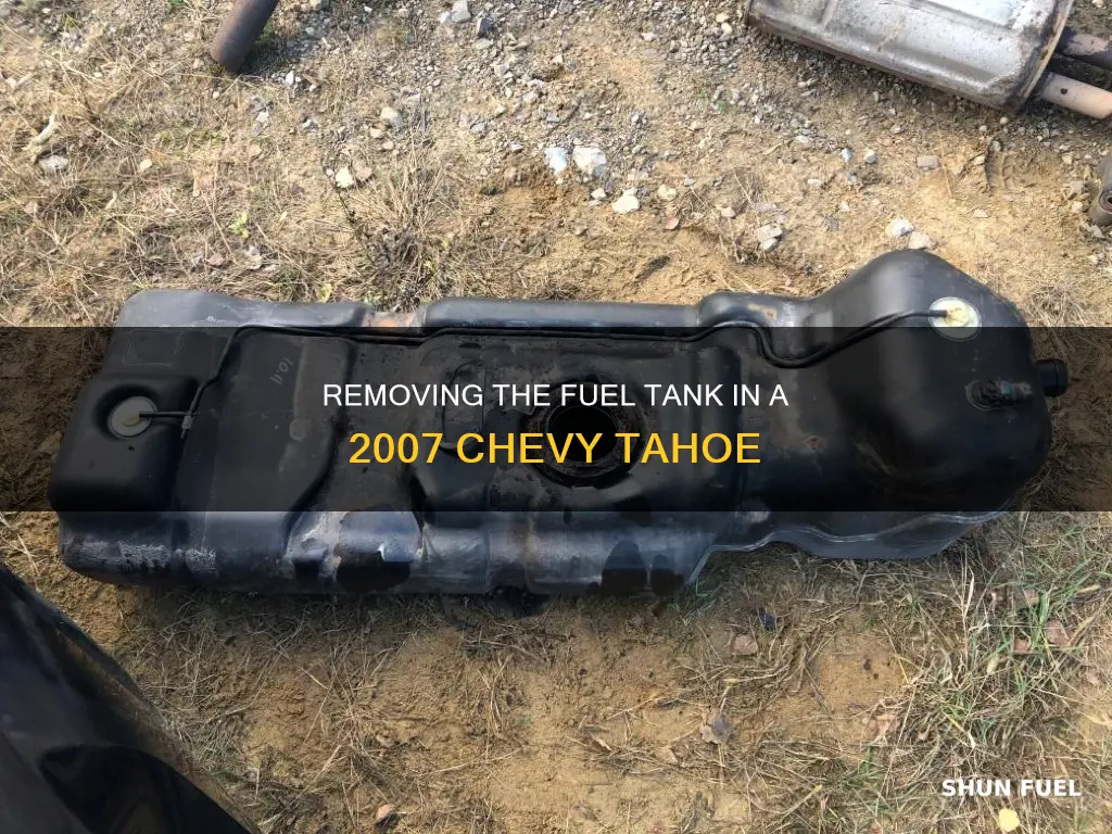 how to drop a fuel tank in 2007 chevy tahoe