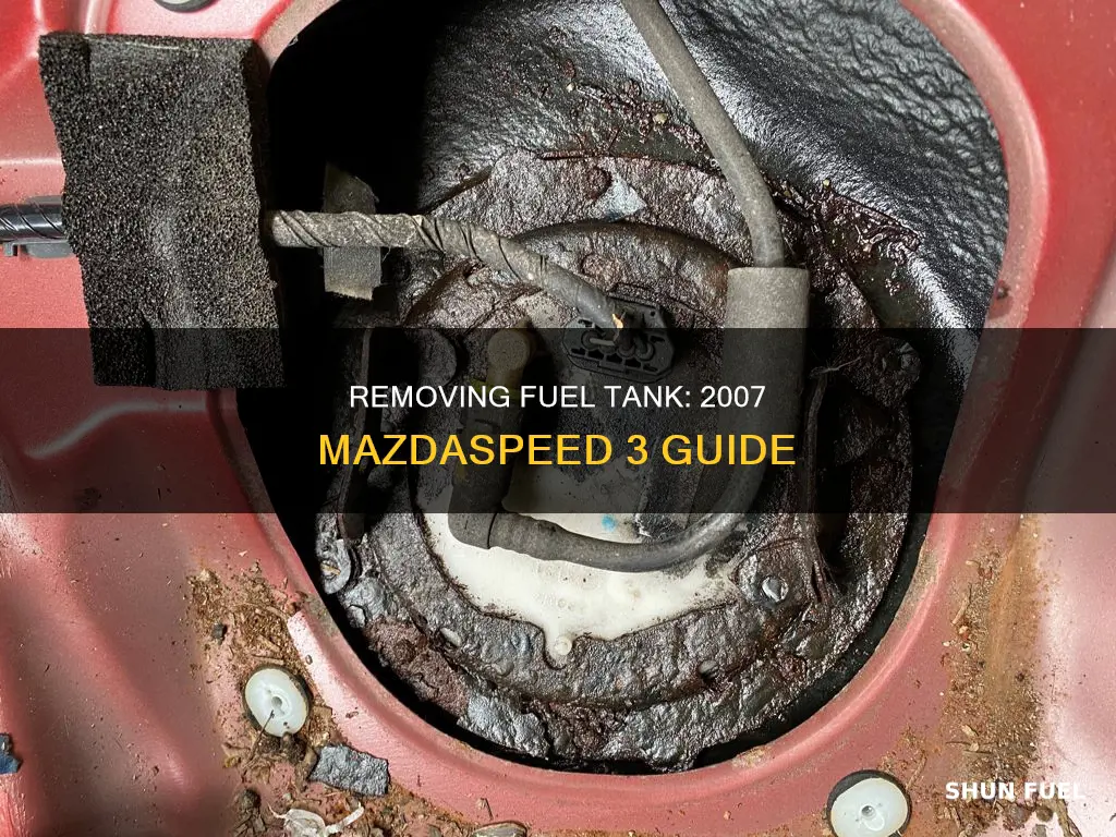 how to drop fuel tank mazdaspeed 3 2007
