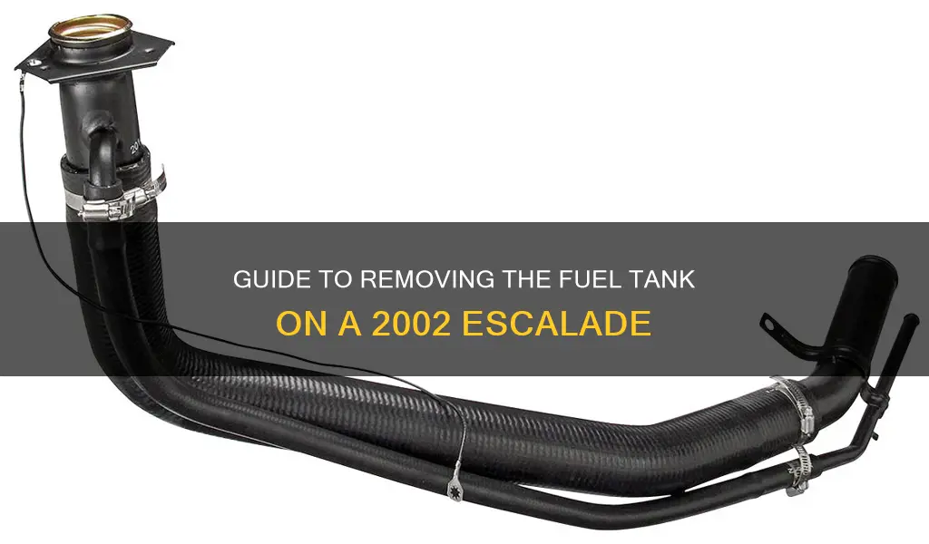 how to drop the fuel tank on 2002 escalade