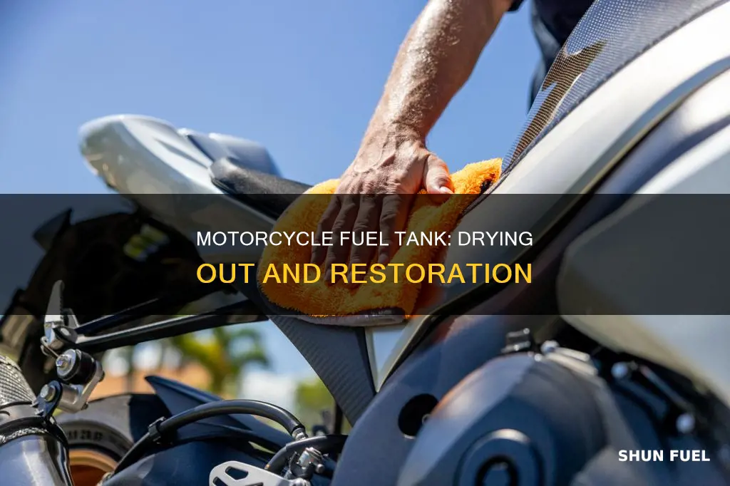 how to dry out a motorcycle fuel tank