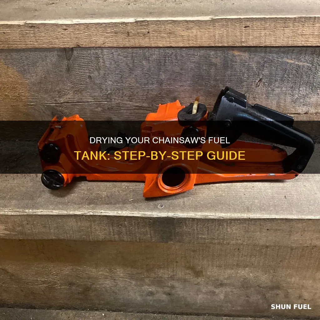 how to dry the inside of a chainsaw fuel tank