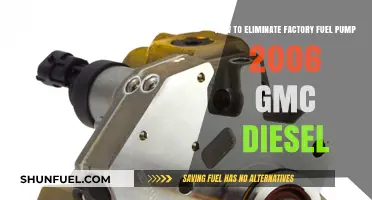 Removing the 2006 GMC Diesel's Factory Fuel Pump
