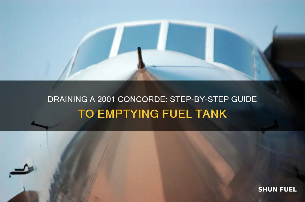 how to empty fuel tank 2001 concorde