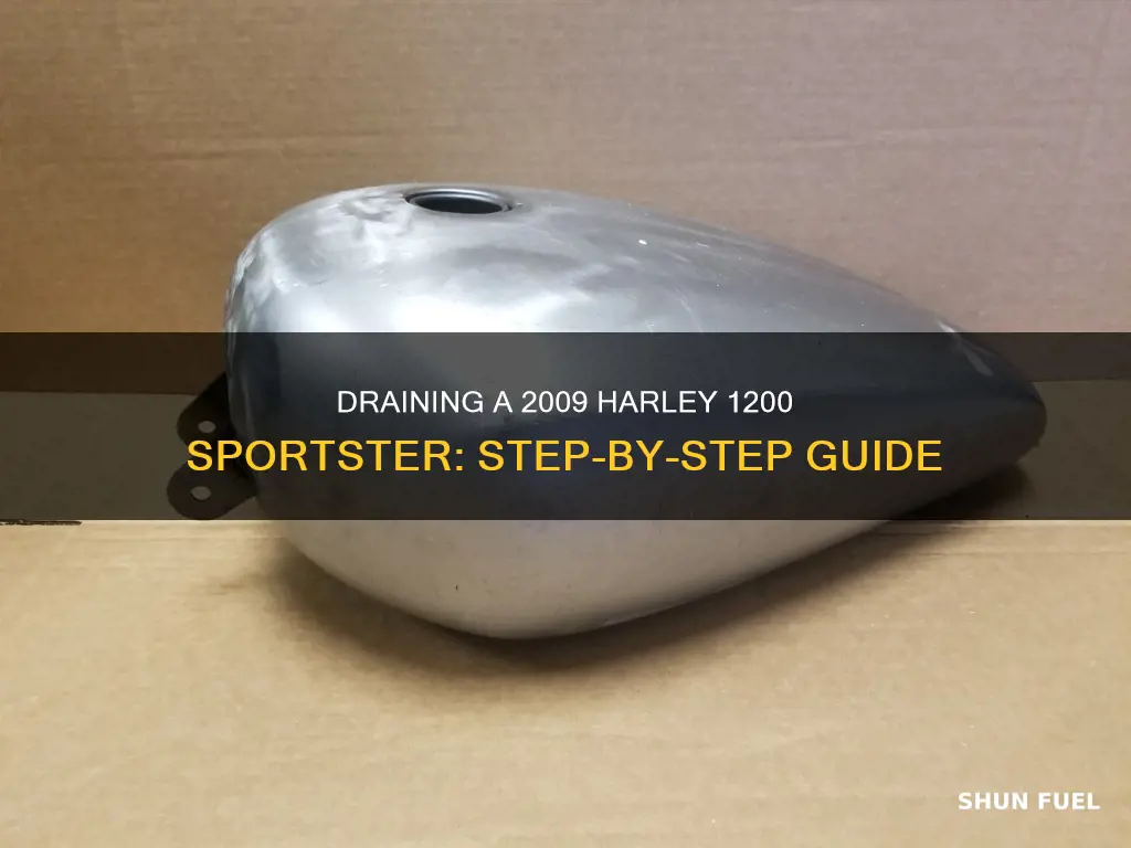 how to empty fuel tank on 2009 harley 1200 sportster