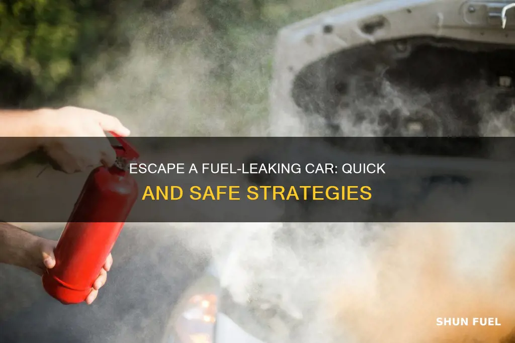 how to escape a car leaking fuel