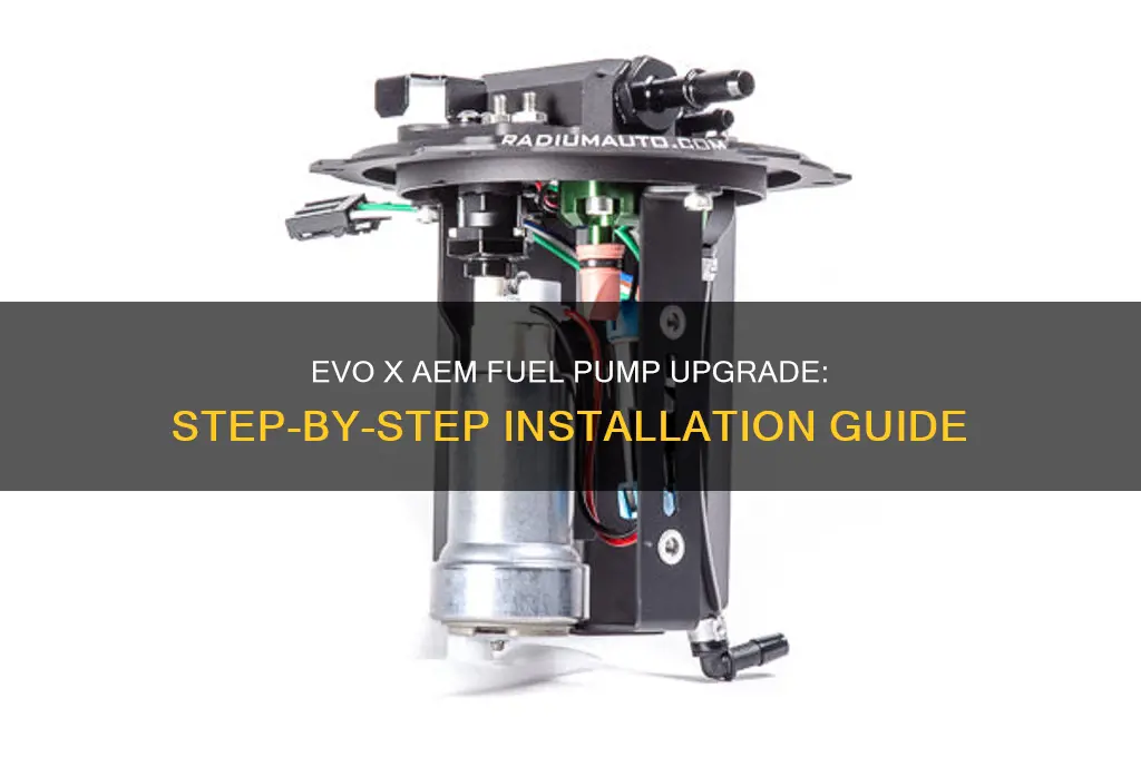 how to evo x aem fuel pump