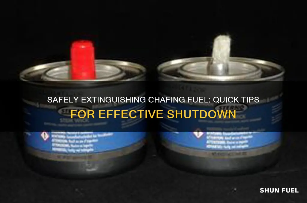 how to extinguish chafing fuel