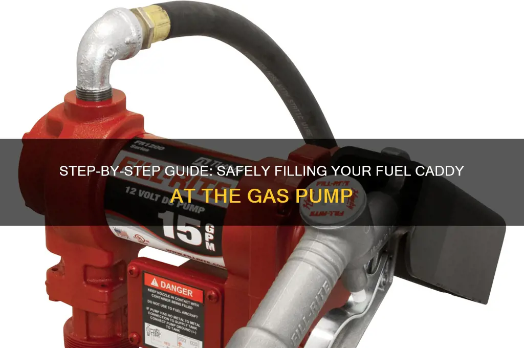 how to fill a fuel caddy at the pump