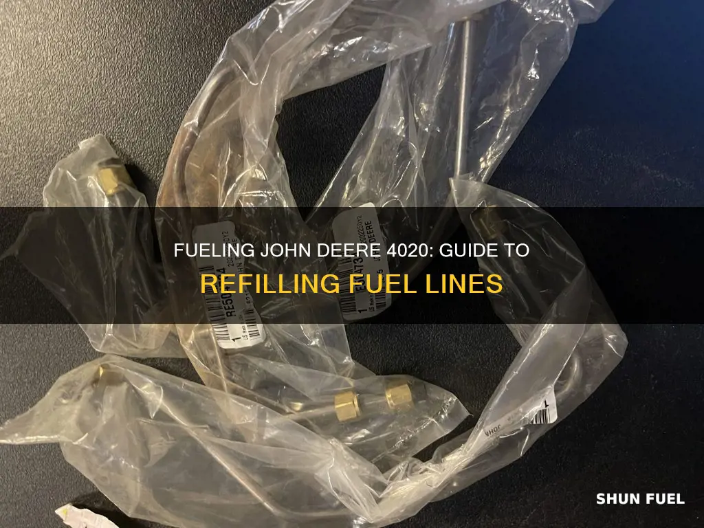 how to fill fuel lines on john deere 4020