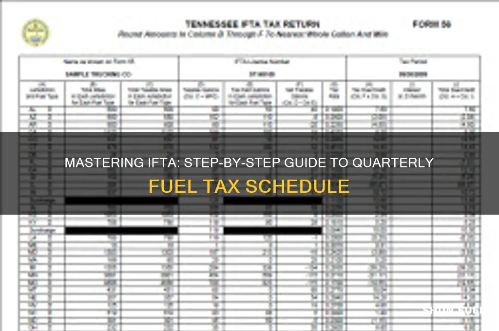 how to fill out ifta quarterly fuel use tax schedule