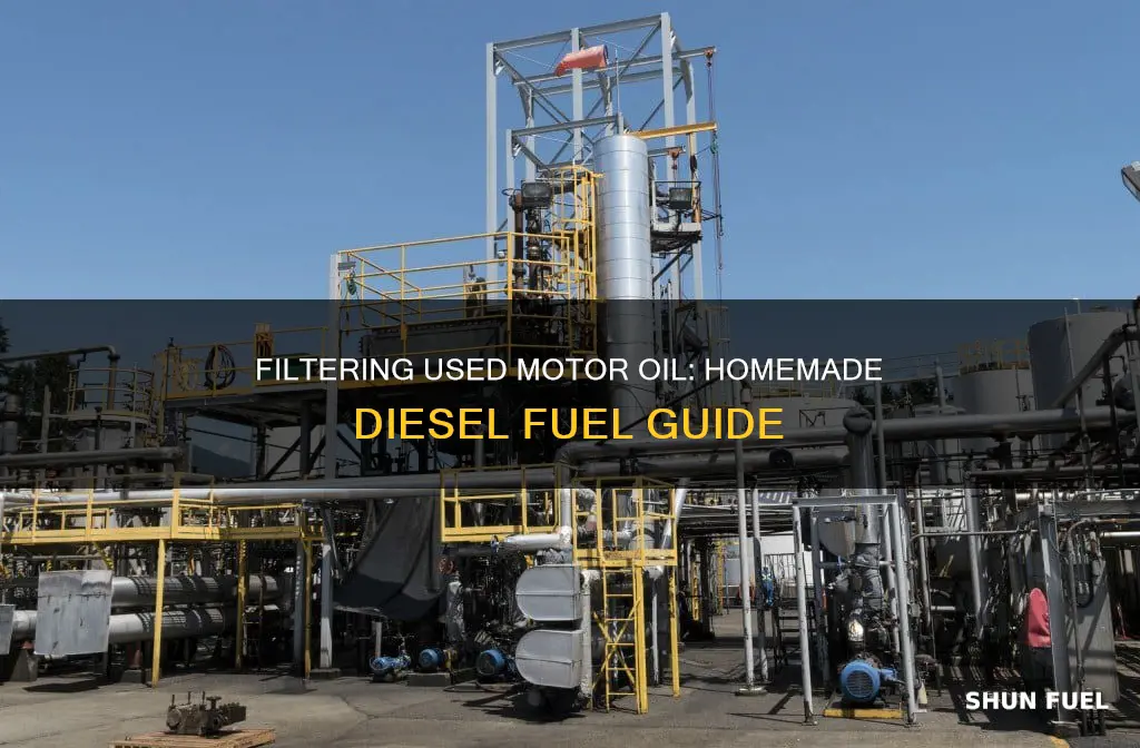 how to filter used motor oil & make diesel fuel