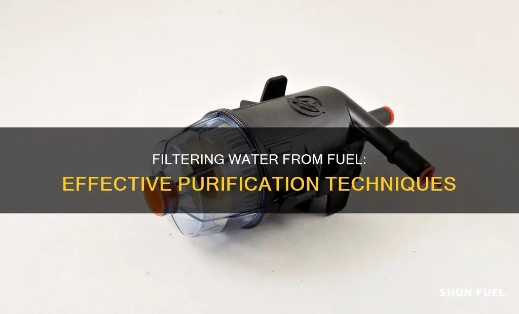how to filter water from fuel contamination