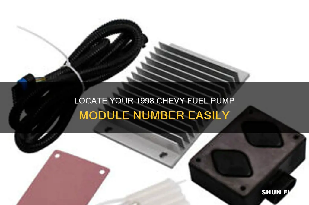 how to find a 1998 chevy fuel pump module number