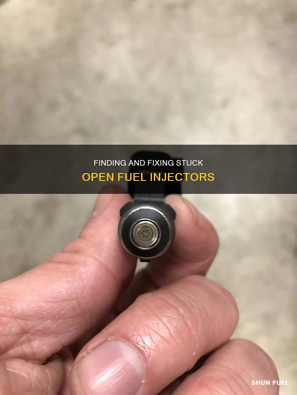 how to find a stuck open fuel injector
