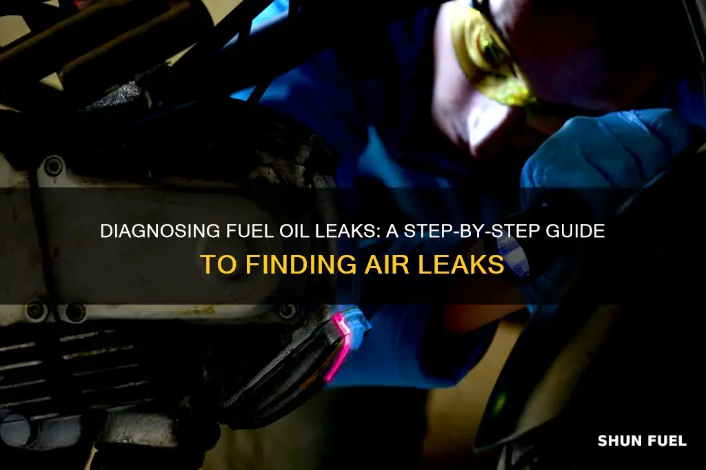 how to find air leak in fuel oil line