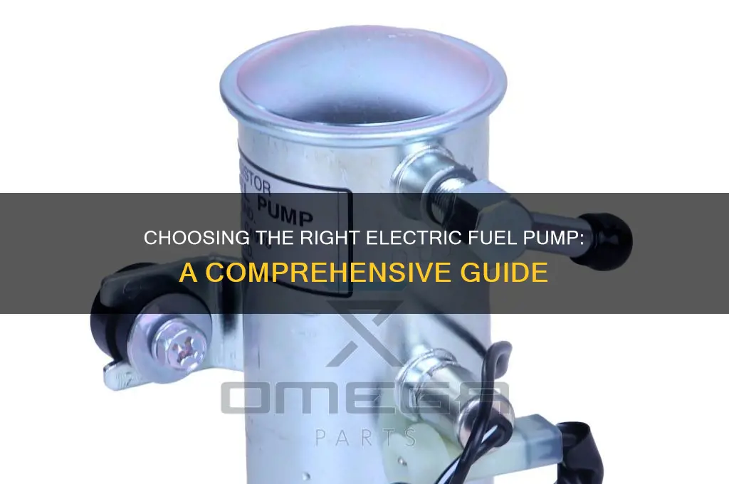 how to find correct electric fuel pump