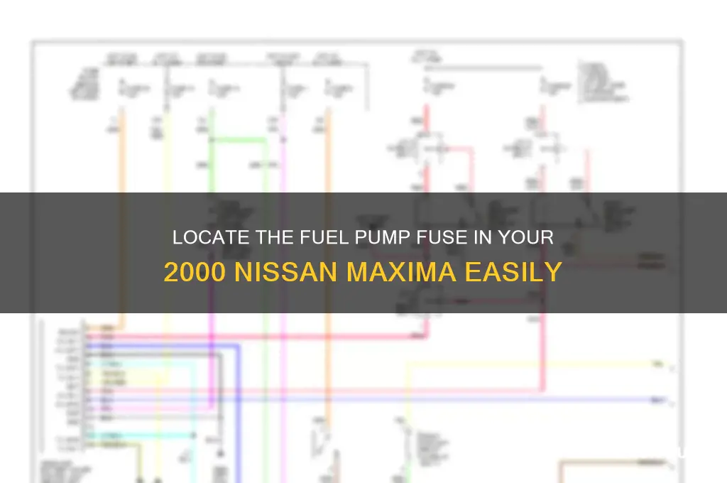 how to find fuel pump fuse in 2000 nissan maxima