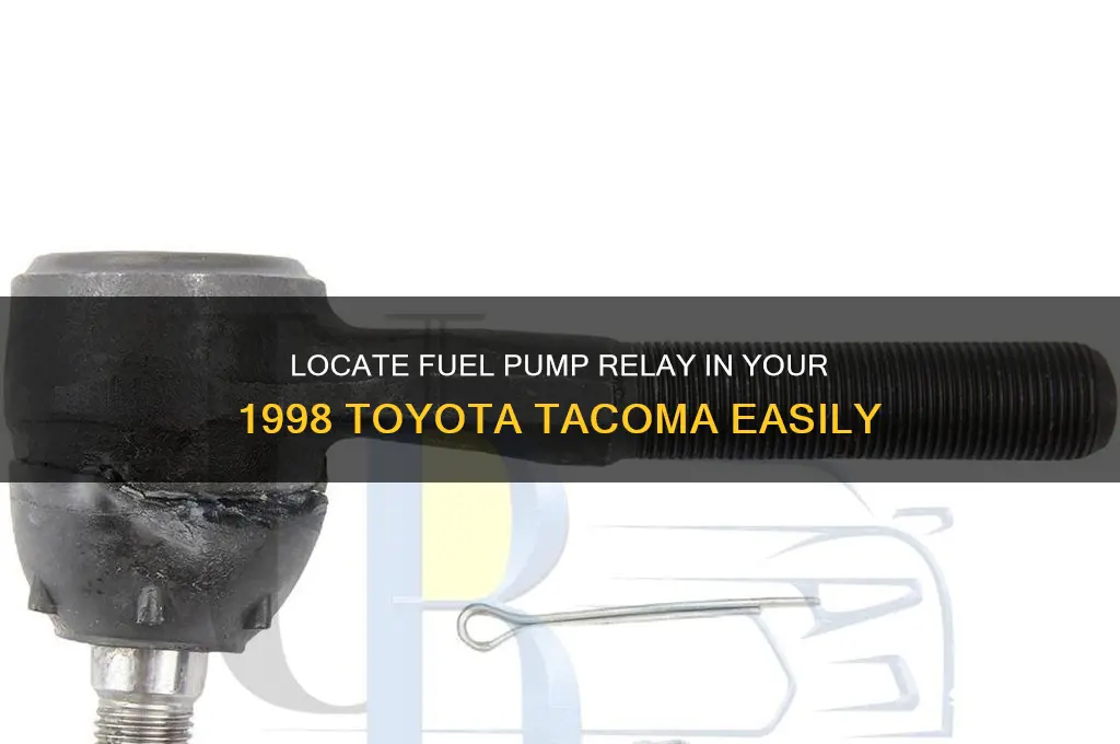 how to find fuel pump relay 1998 toyota tacoma