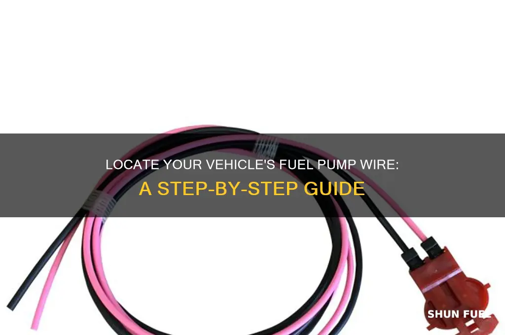 how to find fuel pump wire