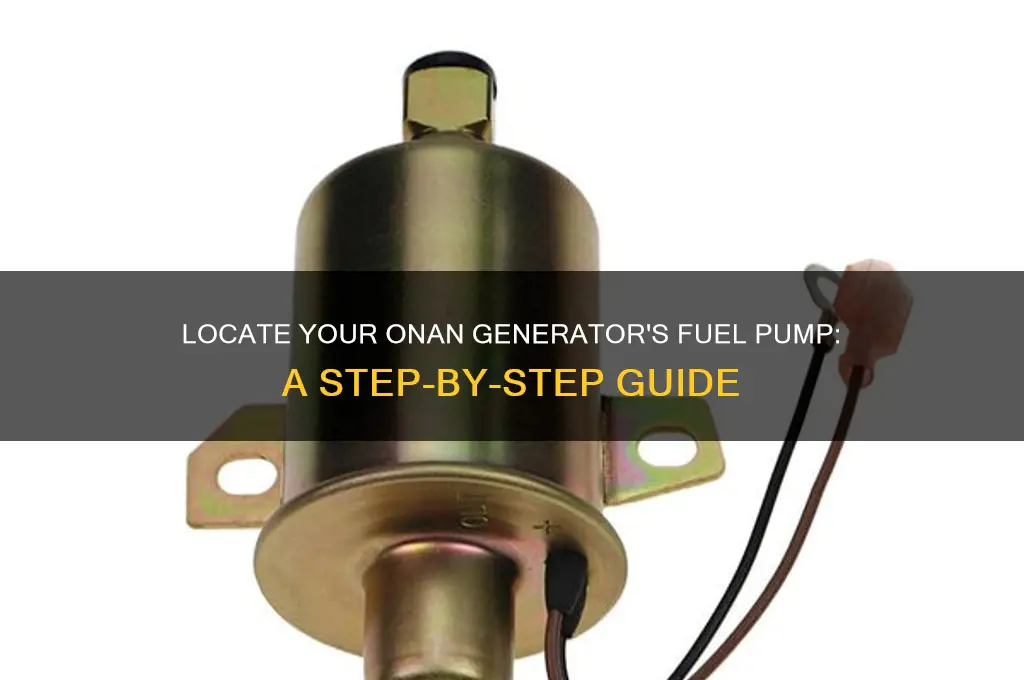 how to find the fuel pump for onan generator