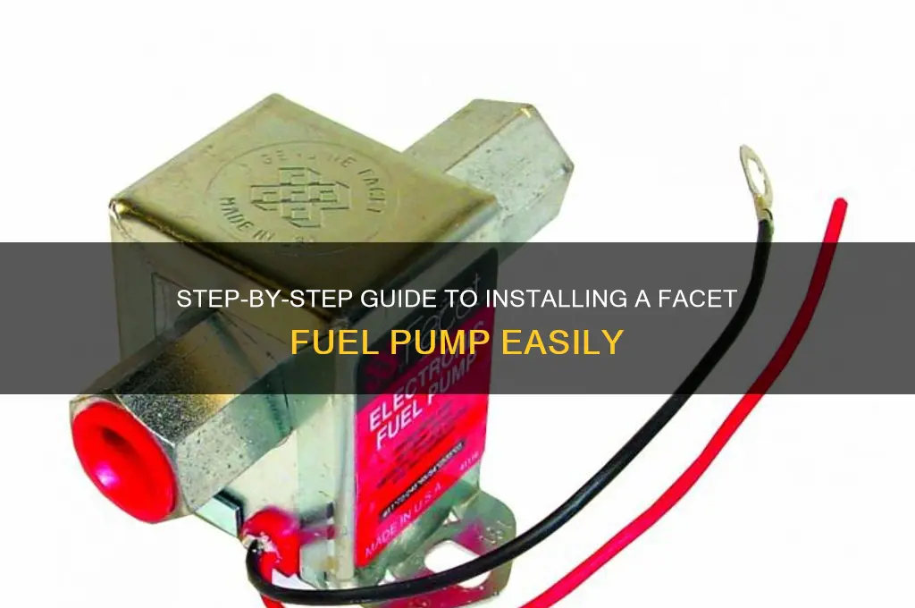 how to fit a facet fuel pump