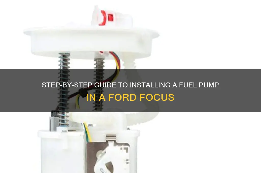 how to fit a fuel pump ford focus