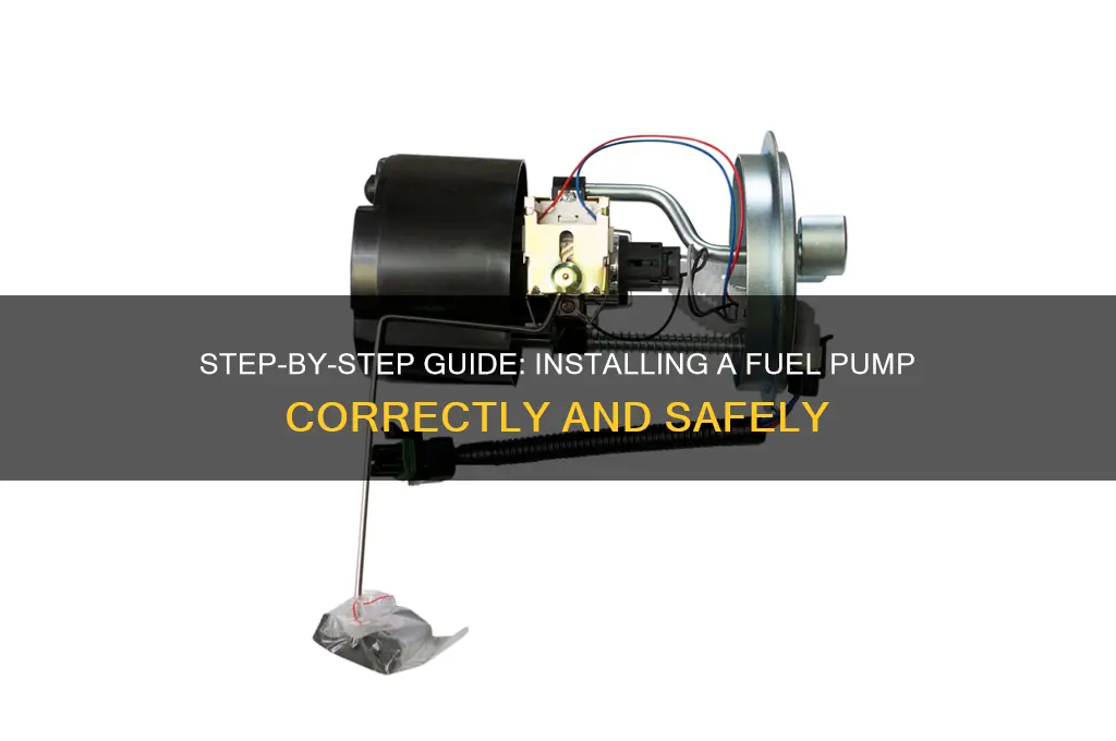 how to fit a fuel pump