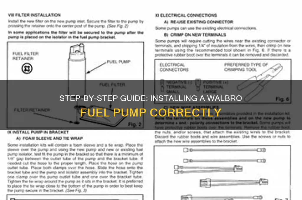 how to fit a walbro fuel pump